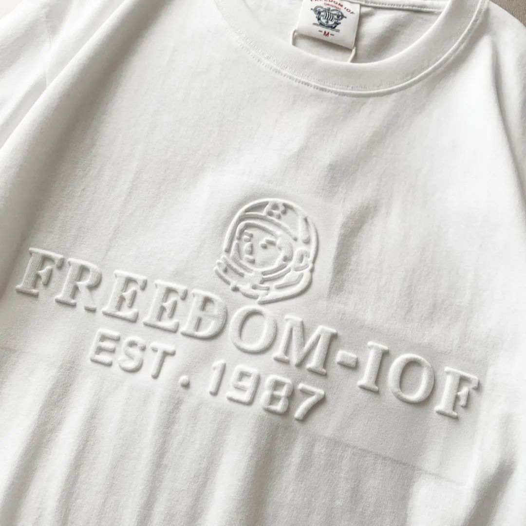 High Quality Organic Cotton Men's T Shirt Custom 3D Embossed Oversized - Image 3