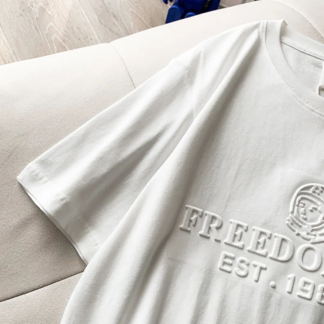 High Quality Organic Cotton Men's T Shirt Custom 3D Embossed Oversized - Image 2