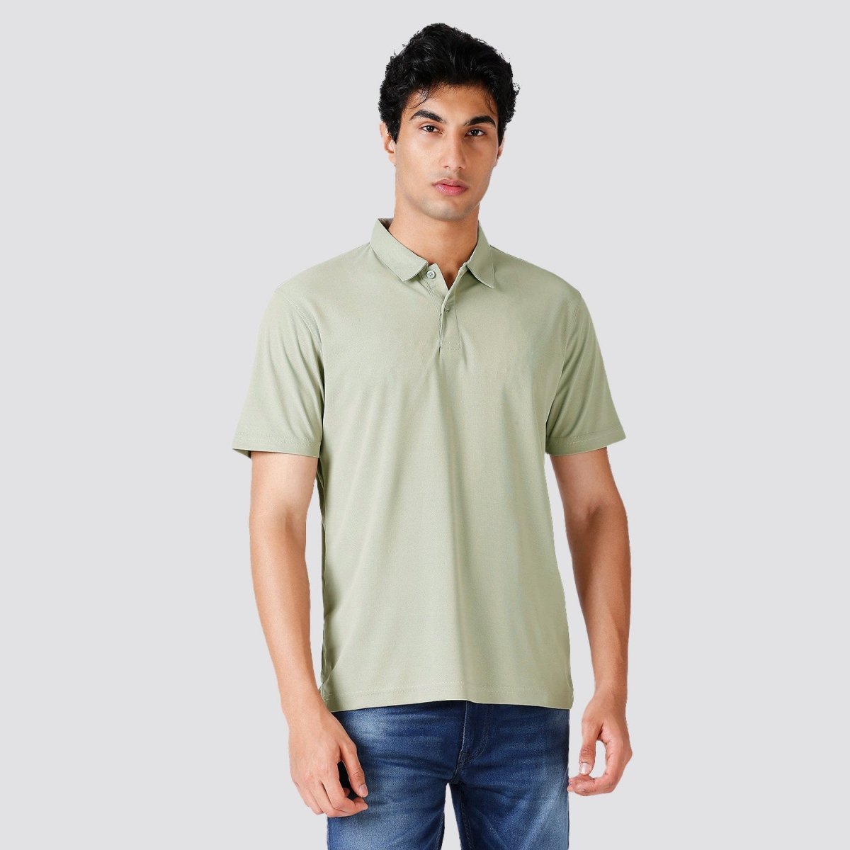 Matte Polo – Ultra Soft Solid Aluminium Polo T-Shirt for Men - Image 2